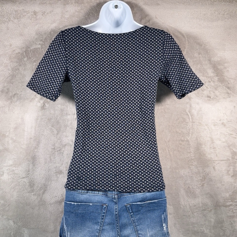 Lauren Ralph Lauren Top Womens Size Small Multicolor‎ Y2K Fitted Baby Tee - Picture 2 of 8
